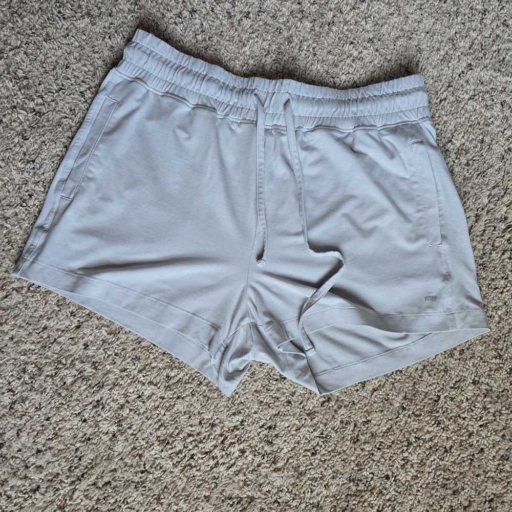Marika Light Gray Athletic Drawstring Shorts
